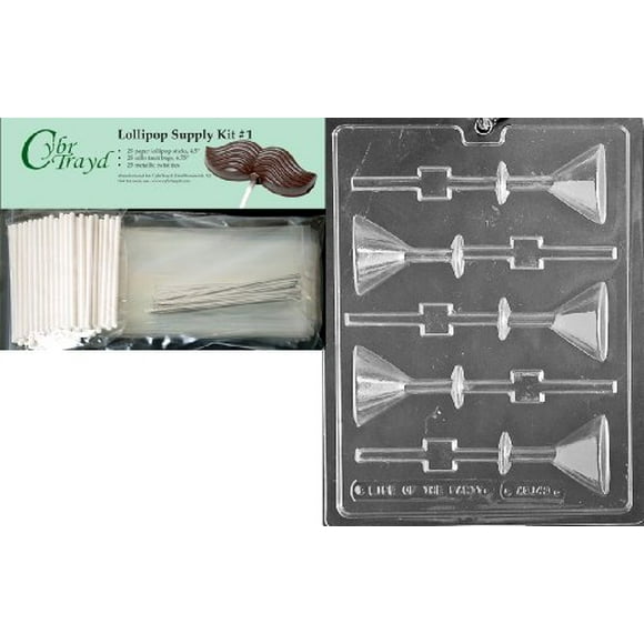 25 Red and 25 Green Twist Ties Includes 50 Cello Bags Cybrtrayd MdK50C-C435 Bulbs/Tree Mold Christmas Chocolate Mold with Chocolate Packaging Kit and Molding Instructions 